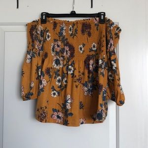 Off the shoulder floral top